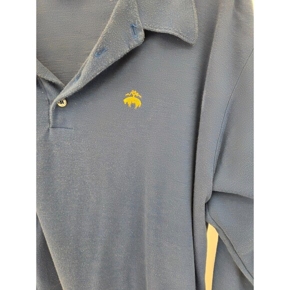 Brooks Brothers 346 Performance Knit Polo Sweater Men's Size XL Navy Blue Logo - Picture 4 of 7